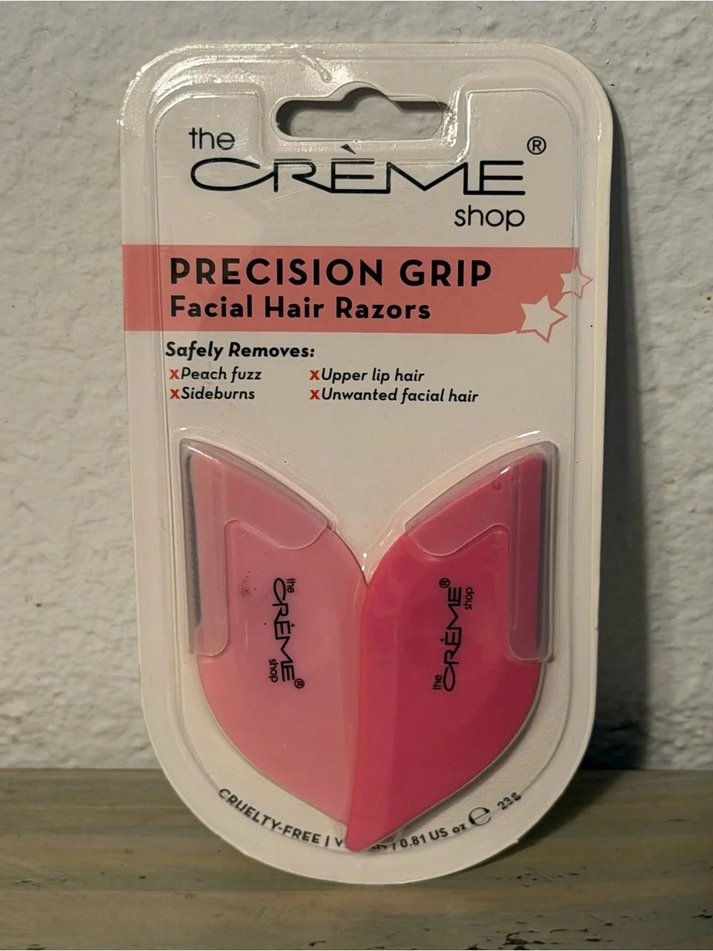 The Crème Shop Precision Grip Facial Hair Razors - Pink Duo